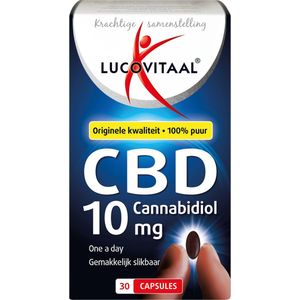 Lucovitaal CBD 10 milligram Cannabidiol Voedigssupplement - 30 Capsules