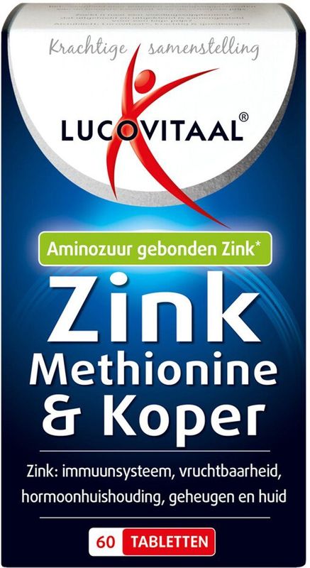 Lucovitaal - Zink Methionine & Koper - Voedingssupplement - 60 Tabletten