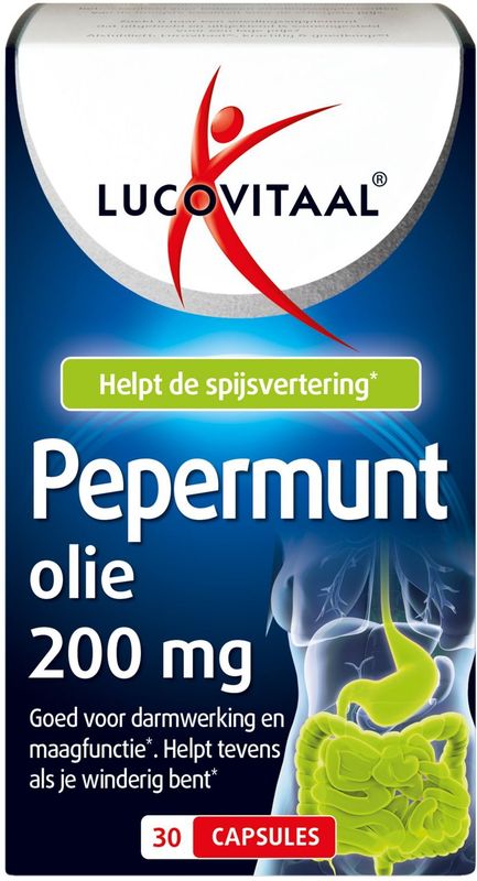 Lucovitaal - Pepermuntolie - 200 mg Capsules - Maagsapresistente Capsules