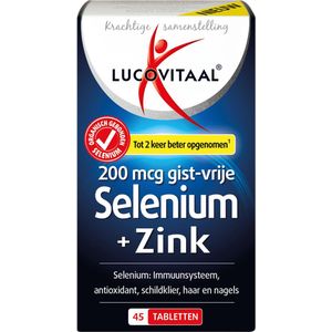 Lucovitaal Selenium Zink tabletten Supplement - 45 tabletten