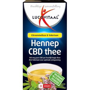 Lucovitaal Hennep CBD Thee Voedingssupplement - 20 Zakjes