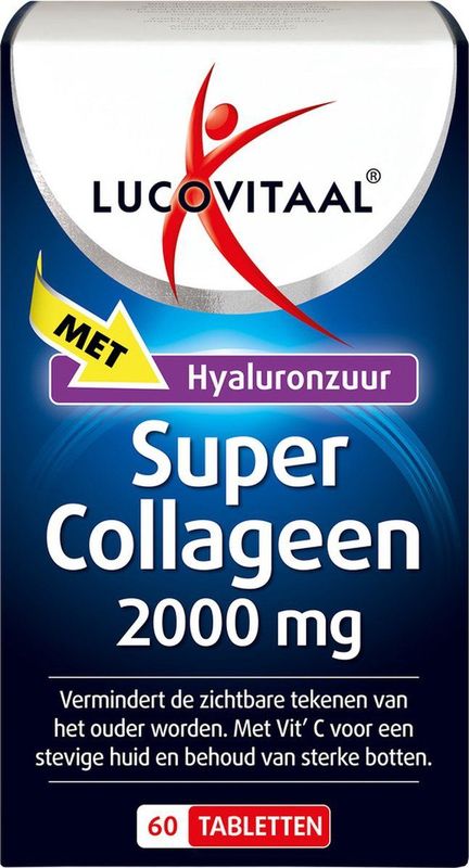 Lucovitaal - Super Collageen 2000 - 60 Tabletten - Gehydrolyseerd Collageen 2000 mg - Vitamine C 80 mg