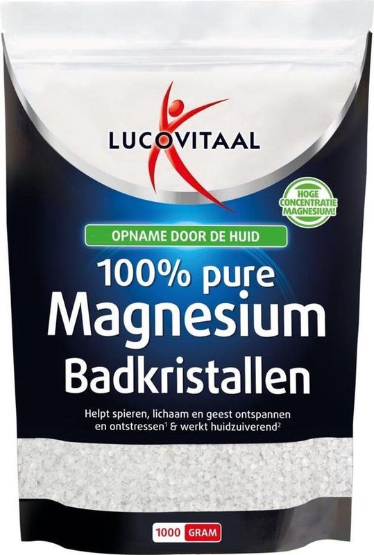 Lucovitaal - Magnesium Badkristallen - 100% Pure Magnesiumchloride - Ontspanning