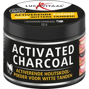 Lucovitaal - Activated Charcoal - Geactiveerde Houtskoolpoeder voor wittere tanden - 50 gram