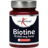 Lucovitaal - Biotine 10.000 mcg Forte - Zuigtabletten - Kersensmaak - 60 Stuks