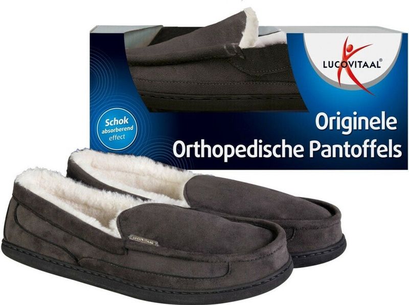 Lucovitaal Pantoffel Orthopedisch Antraciet
