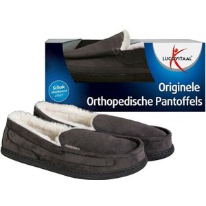 Lucovitaal Orthopedische Pantoffels - Antraciet - Maat 39-40