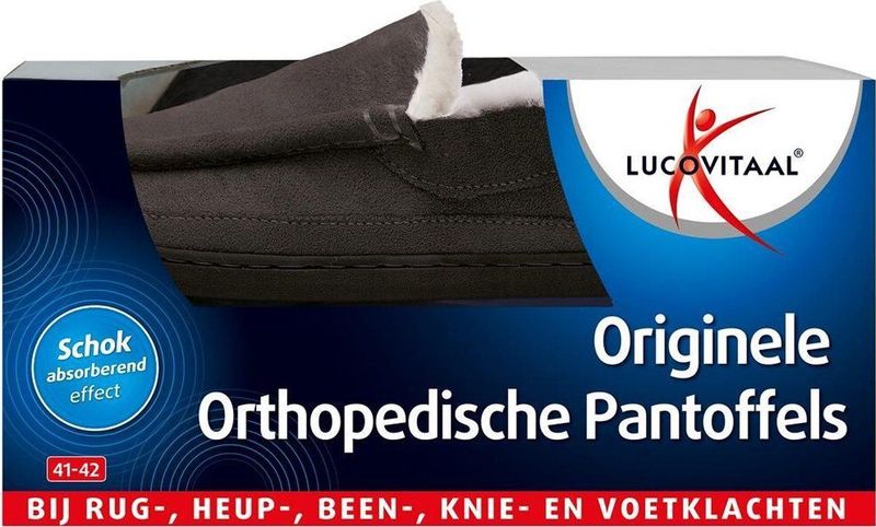 Lucovitaal Orthopedische Pantoffels - Antraciet