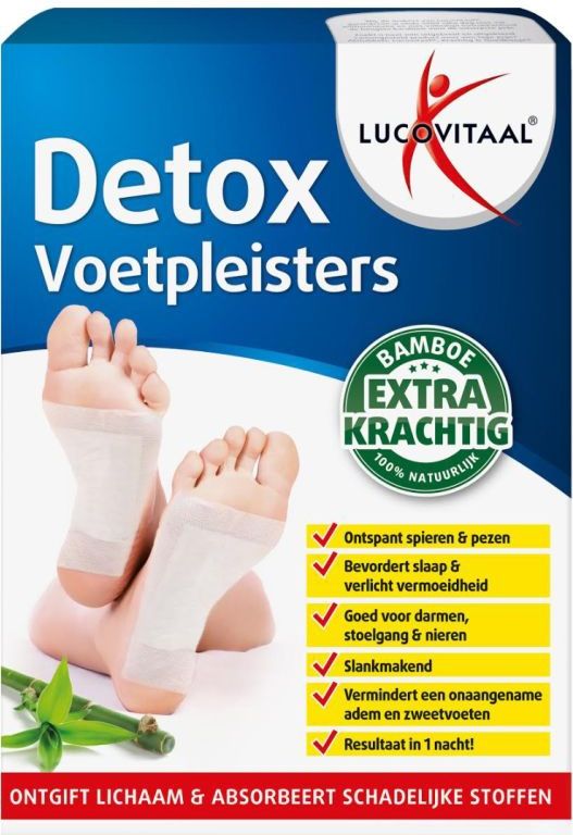 Lucovitaal - Detox Voetpleisters - 10 Stuks - Bamboe Azijnpoeder 70%