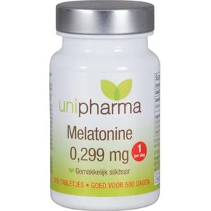 Unipharma - Melatonine Puur - 0,299 mg - 500 Tabletten