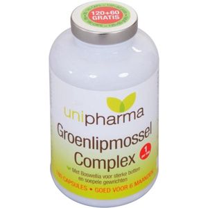 Unipharma groenlipmossel complex capsules 180CP