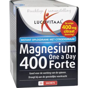 Lucovitaal Magnesium One a Day 400 Forte Voedingssupplement - 20 Sachets