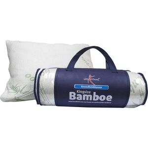 Lucovitaal Kingsize Bamboe Kussen - ademend  - antibacterieel - hypoallergeen - 66cm x 50cm x 18cm
