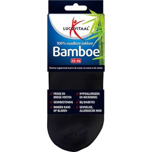 Lucovitaal - Bamboe Enkelsokken - Zwart