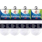Lucovitaal Bamboe Enkelsokken Wit