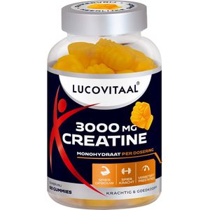 Lucovitaal - Creatine 3000mg - Gummies - Citroensmaak - 60 stuks