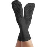 Lucovitaal - Anti Slip Huissokken - Zwart - Zijdezacht - 1 Paar