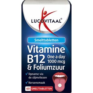 2+2 gratis: Lucovitaal Vitamine B12 & Foliumzuur 60 smelttabletten