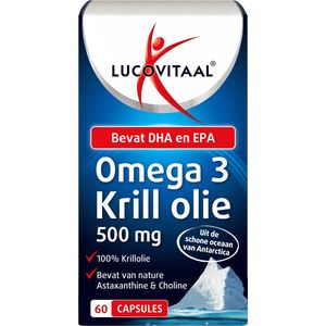 Lucovitaal - Omega 3 Krill Olie - 60 Capsules - Natuurlijke Bron - Vrij Van Zware Metalen