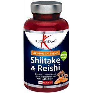 Lucovitaal - Shiitake & Reishi Capsules - 90 Stuks - Voedingssupplement