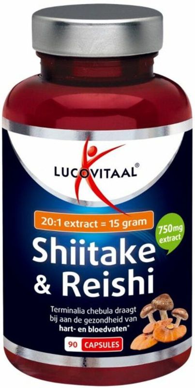 Lucovitaal - Shiitake & Reishi Capsules - 90 Stuks - Voedingssupplement