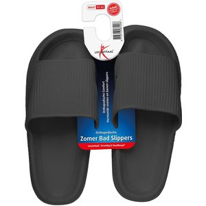Lucovitaal Orthopedische Bad Slippers Zwart 1 paar
