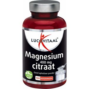 Lucovitaal - Magnesium - 400mg Citraat Poeder - 250 gr - 100 doseringen