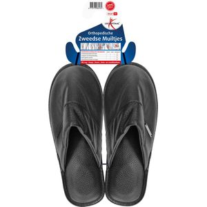 Lucovitaal - Orthopedische Zweedse Muiltjes - Zwart - Lederlook - 1 Paar