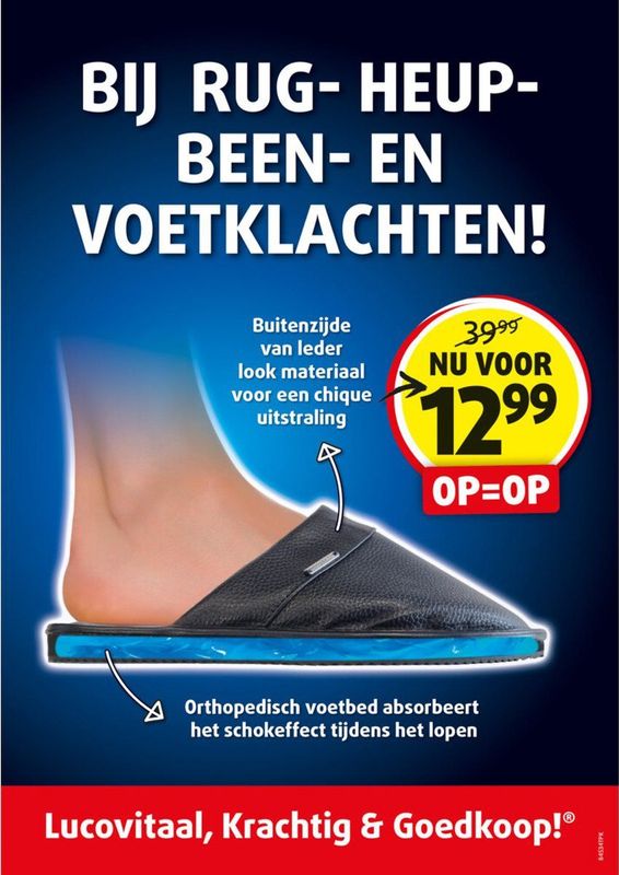 Lucovitaal - Orthopedische Zweedse Muiltjes - Zwart - Leerlook - Orthopedisch Voetbed
