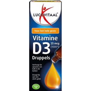 Lucovitaal - Vitamine D3 Druppels - 50 ml - Voedingssupplement - Aardbeiensmaak