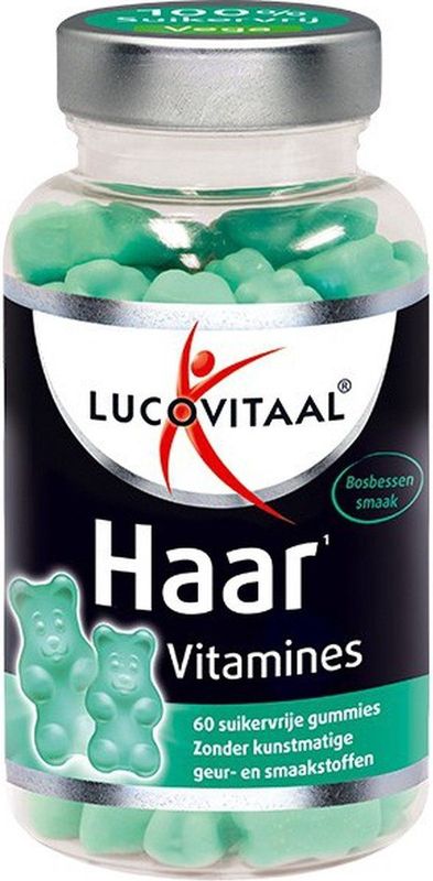 Lucovitaal - Haar Vitamine - 60 Gummies - Bosbessensmaak - Suikervrij