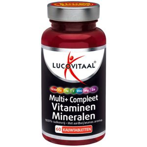 Lucovitaal Multi+ vitaminen & mineralen 60 kauwtabletten