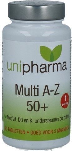 Unipharma - Multi A-Z 50+ - Multivitaminen - 90 Tabletten