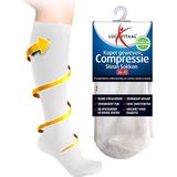 Lucovitaal Compressie Steun Sokken Wit maat 42-47 1 paar