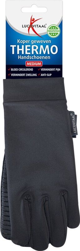 Lucovitaal Thermo handschoenen Koper geweven Maat M 1 paar
