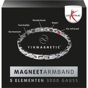Lucovitaal Yinmagnetic Magneet Armband Zilver