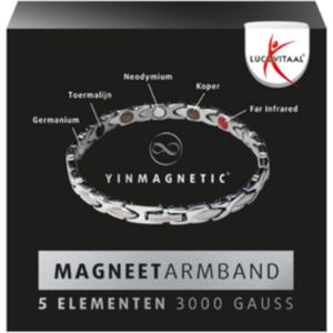 Lucovitaal Yinmagnetic Magneet Armband Zilver