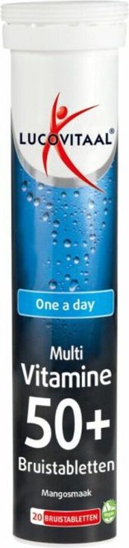 Lucovitaal Multi 50+ Bruistabletten Mangosmaak 20 bruistabletten