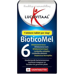Lucovitaal - BioticoMel - Kauwtabletten - 30 Stuks - Mix van 6 Bacteriestammen