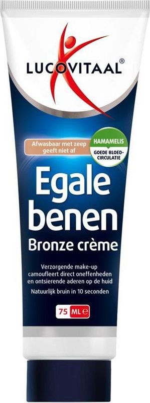 Lucovitaal - Egale Benen Bronze Crème - 75 ml - Verzorgt Huid - Camoufleert Oneffenheden