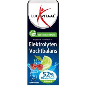 Lucovitaal - Elektrolyten - 10 Bruistabletten - Limoen/Kerssmaak