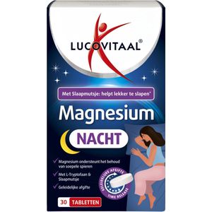Lucovitaal - Magnesium Nacht - 30 Tabletten - Magnesium - L-Tryptofaan