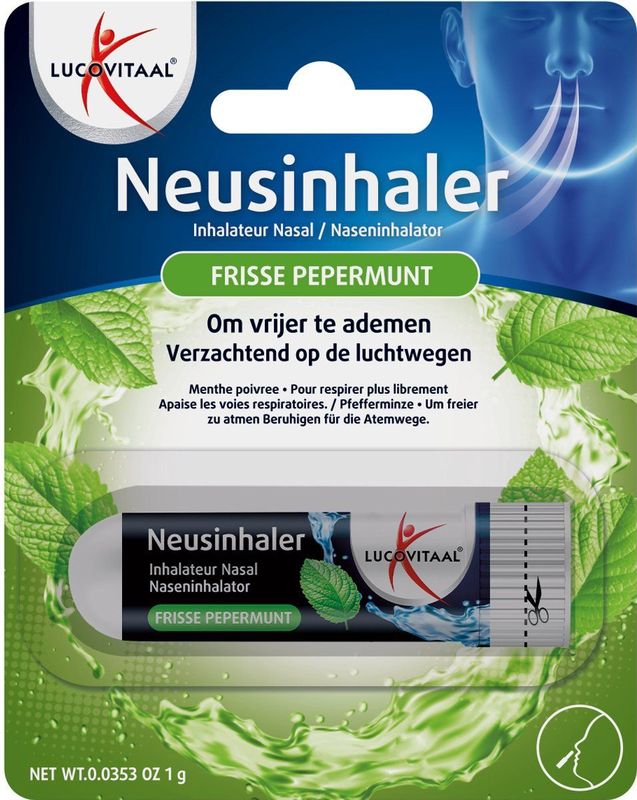 Lucovitaal - Neusinhaler - Frisse Pepermunt - 1g