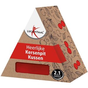 Lucovitaal - Kersenpit Kussen - Langwerpig - 100% Natuurlijke Kersenpitten - Katoenen Hoes