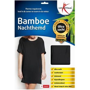 Doctor Nap Nachthemd Nachtjapon Viscose Spaghetti Bandjes Dames Zwart TW.5131 42 / XL