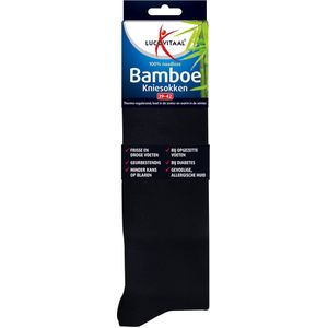 Lucovitaal - Bamboe Kniesok - Zwart