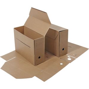 Archiefdoos - Kraftkarton - Stofvrij - FSC Gecertificeerd - 370x265x115mm
