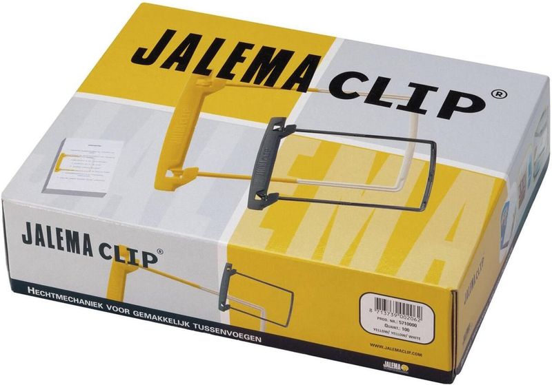 Djois JalemaClip - geel/geel/wit - pak 100 stuks