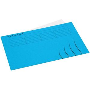 Vouwmap secolor folio blauw | Doos a 25 stuk | 25 stuks