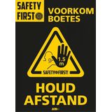 Jalema - Deursticker A4 - Geel-Zwart - Zelfklevend - 2 Stuks